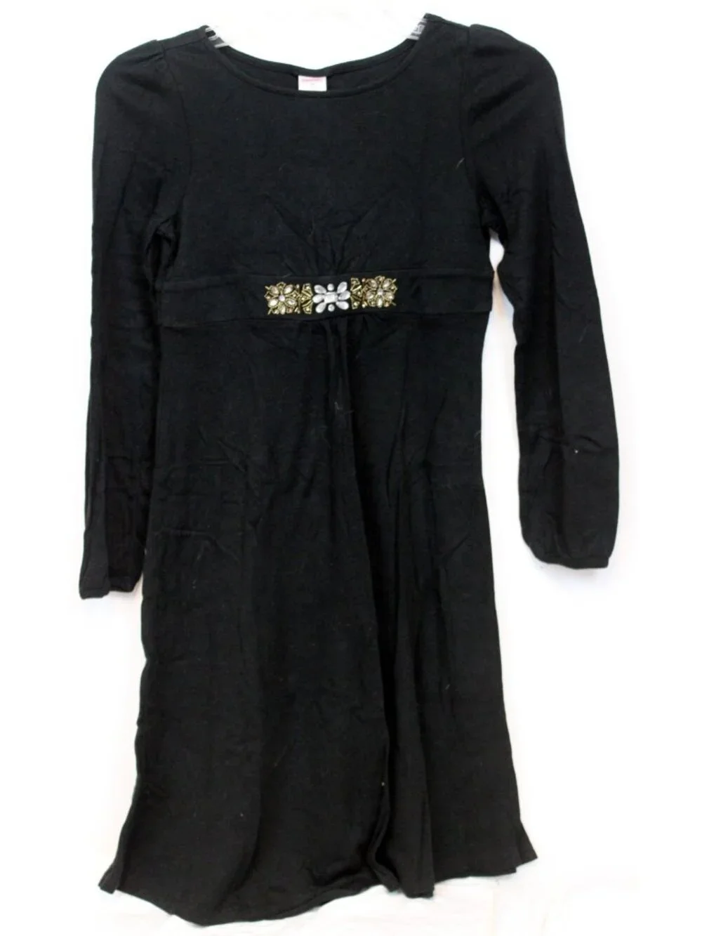 2007 Gymboree Holiday Classics Black Dress sz 10 Party Rhinestones Casual Comfor
